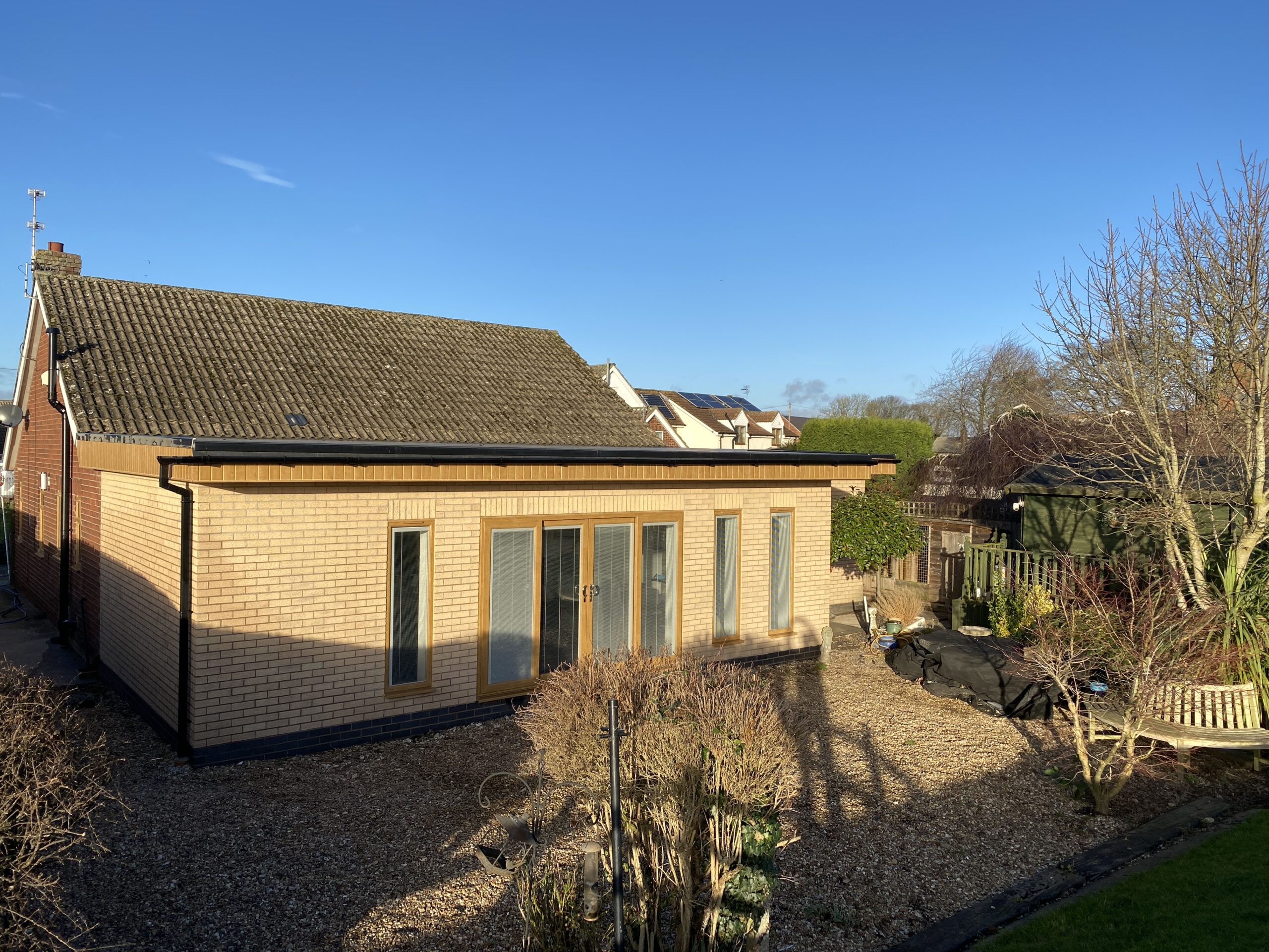 Completed single-storey rear house extension by Norman Homes