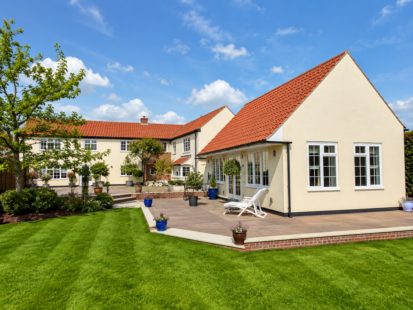 Completed single-storey rear house extension by Norman Homes